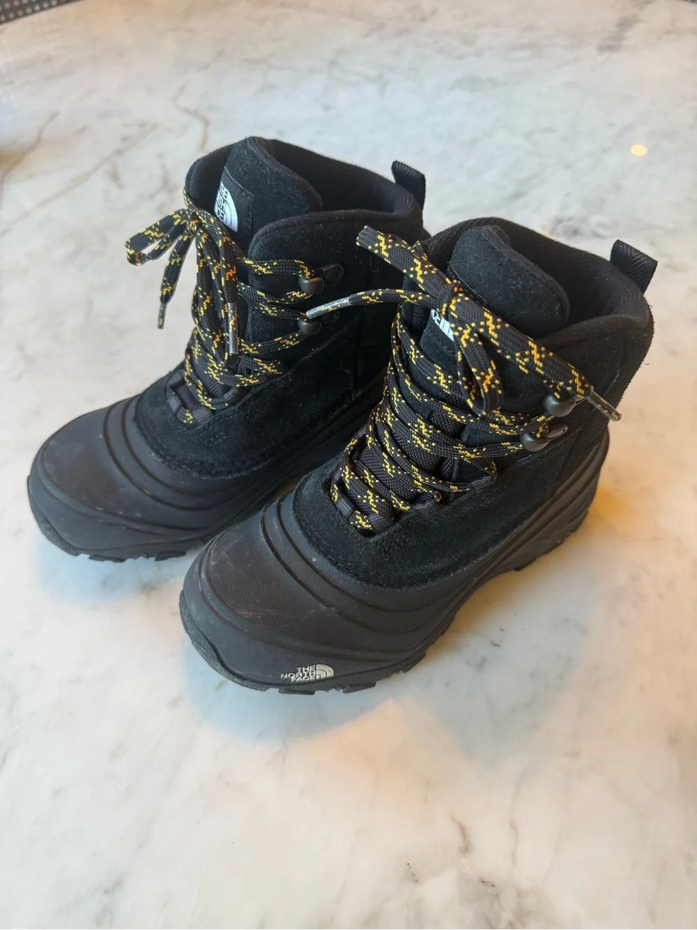 The North Face Kids Black Waterproof Lace-Up Snow Boots
